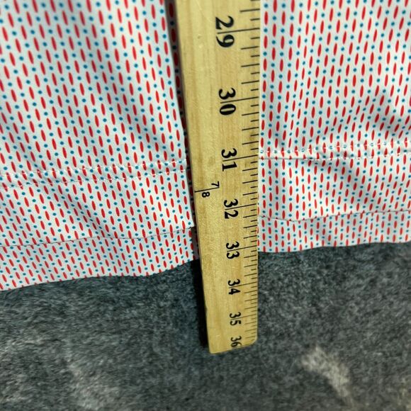 FootJoy Polo Shirt XL Red Geometric Performance Golf Preppy Stretch - Picture 9 of 10